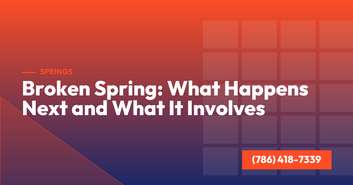 Broken Spring: What Happens Next and What It Involves